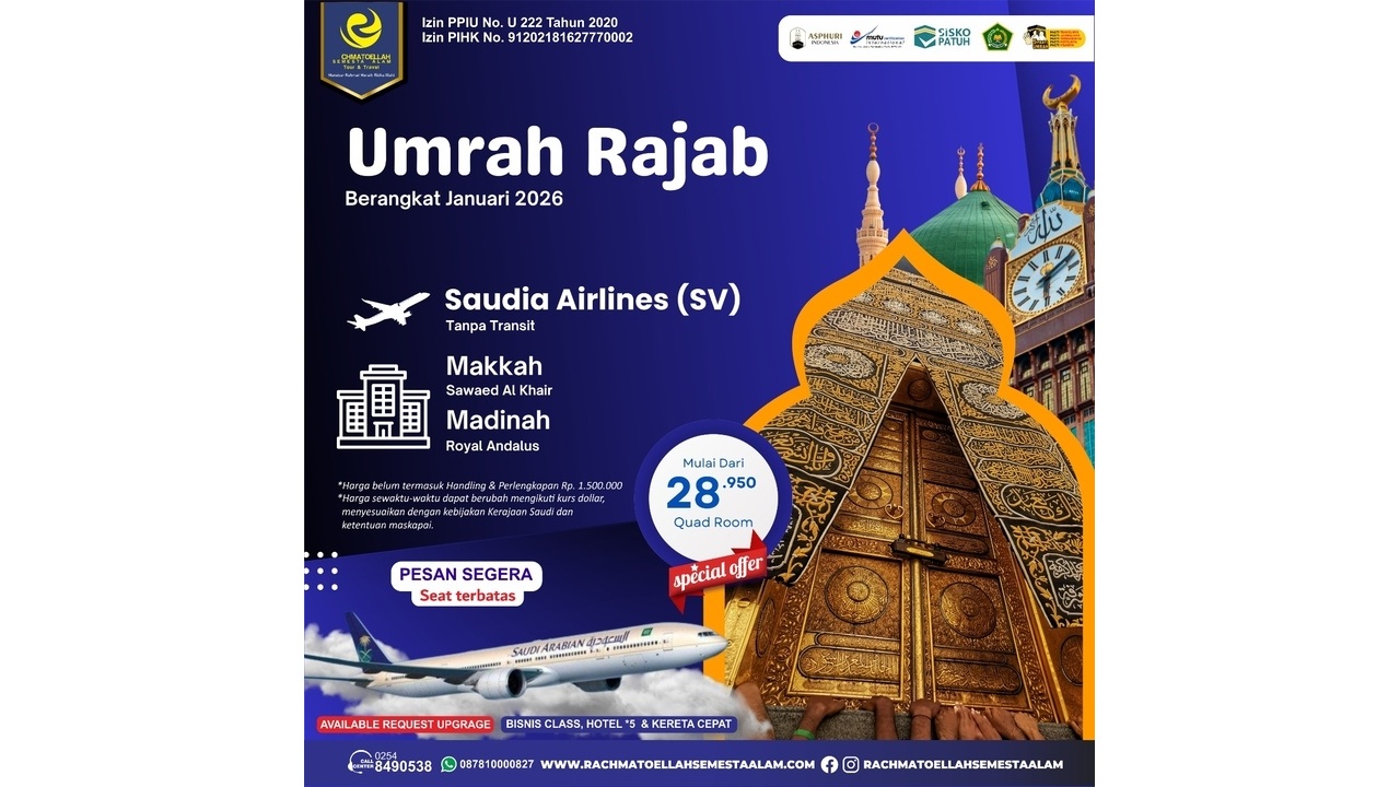 Umrah Bulan Rajab 2026